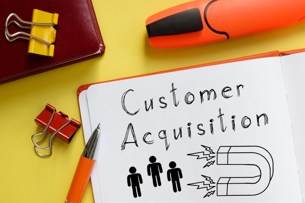 Customer Acquisition is shown on a photo using the text